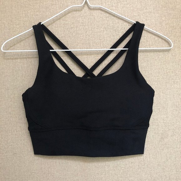 SOLD Energy Longline Bra Ribbed Luxtreme Black - Picture 5 of 11